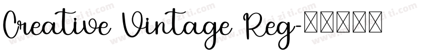 Creative Vintage Reg字体转换